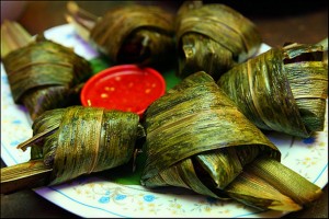 Chicken Wrapped in Pandan Leaf